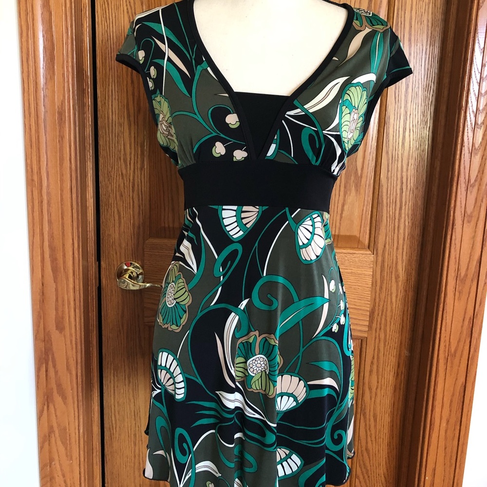 Graphic pattern tunic or mini dress